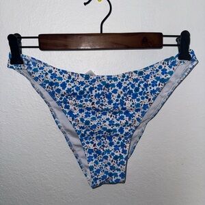 Zaful Blue Floral Bikini Bottom